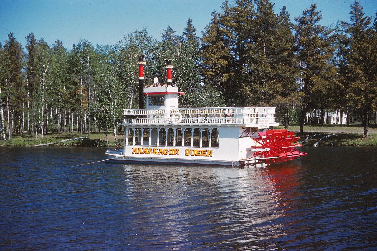 Namakagon Queen, Hayward Wisconsin, June 1961. This boat toured Hayward Lake.