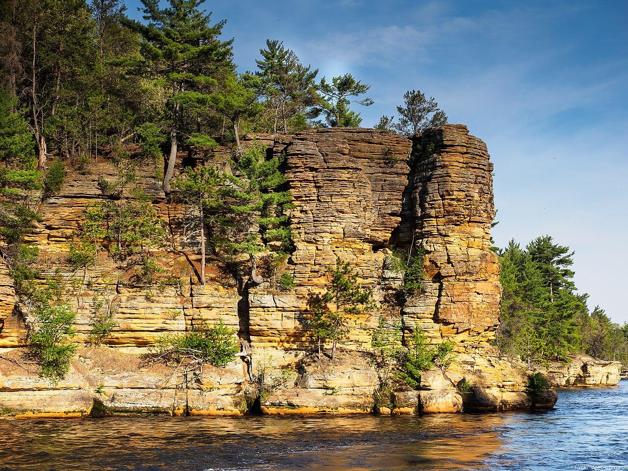Rock bluffs in Wisconsin Dells