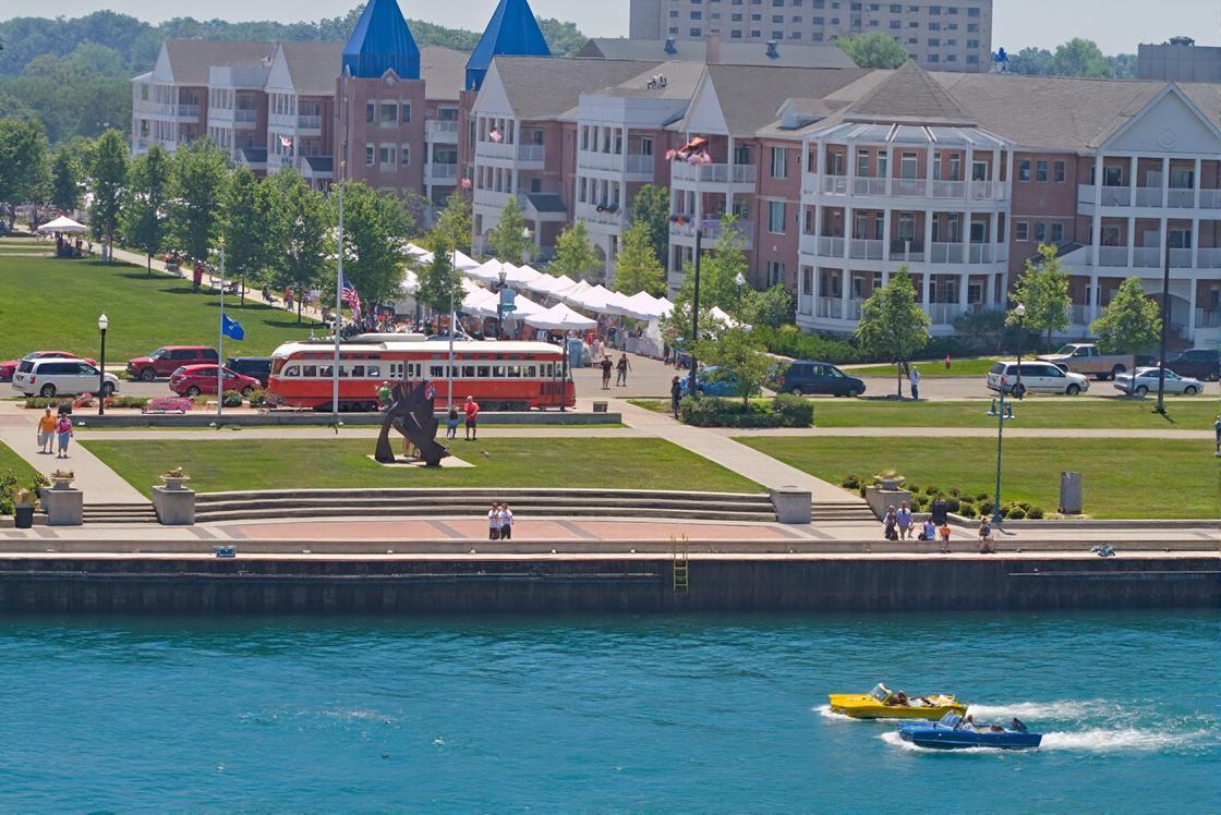 The lakefront in Kenosha, WI.