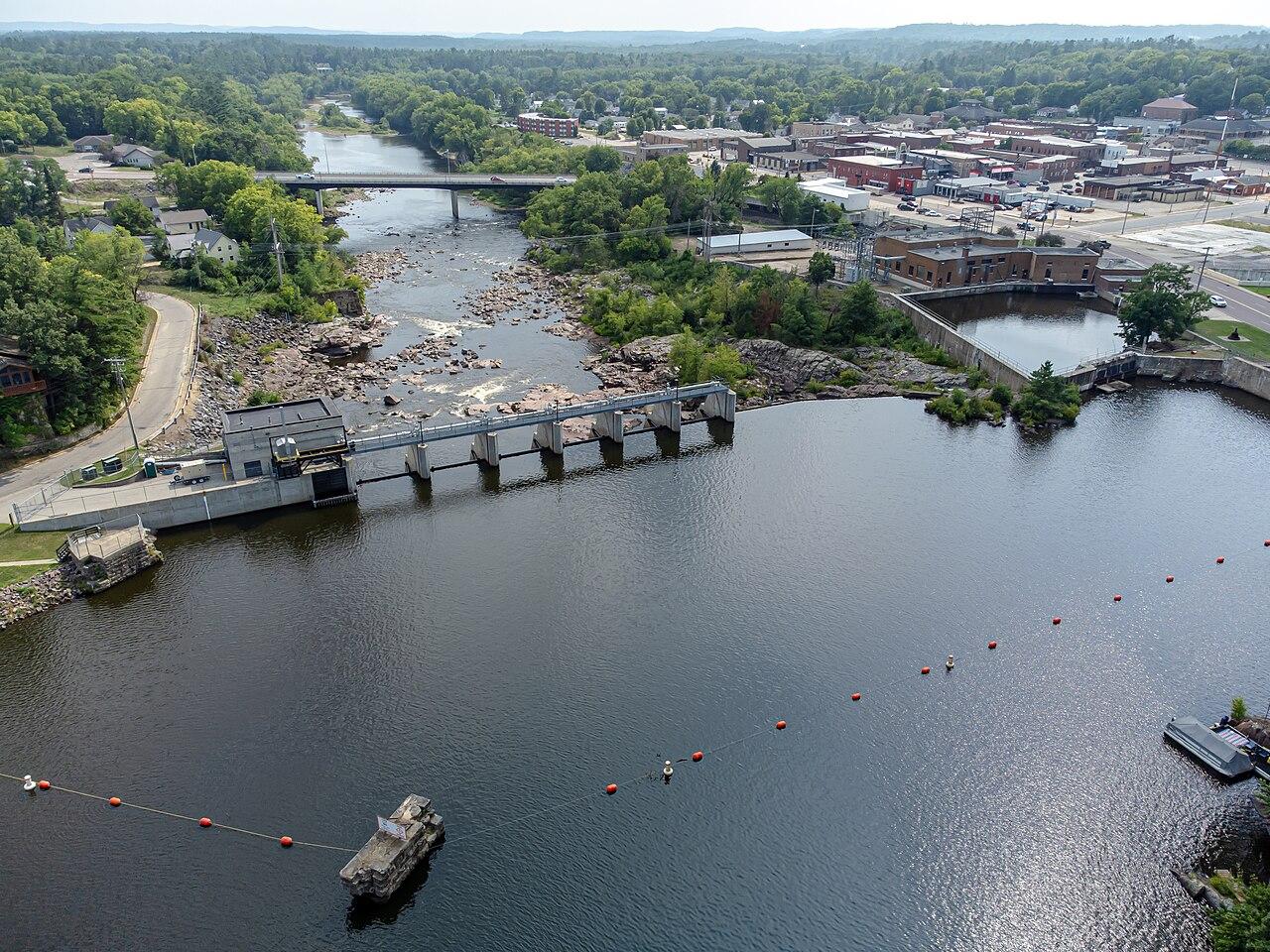 Black River Falls dam and hydro plant.