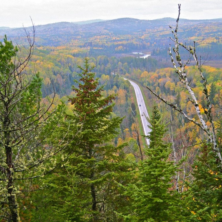 he view from Blueberry Hill while hiking along the Gunflint Trail in Northern Minnesota.