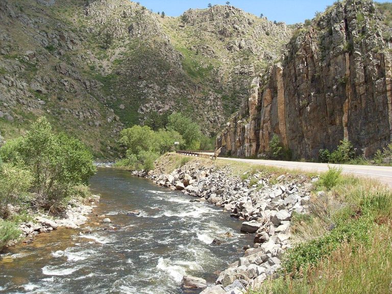 ache la Poudre River following the Poudre Canyon in the Larimer County in Colorado