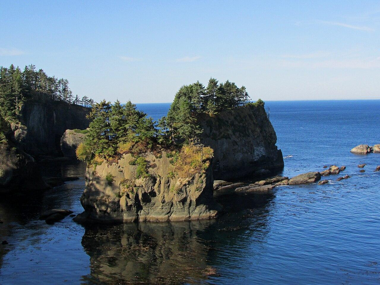 Cape Flattery at Pacific Coast in Washington