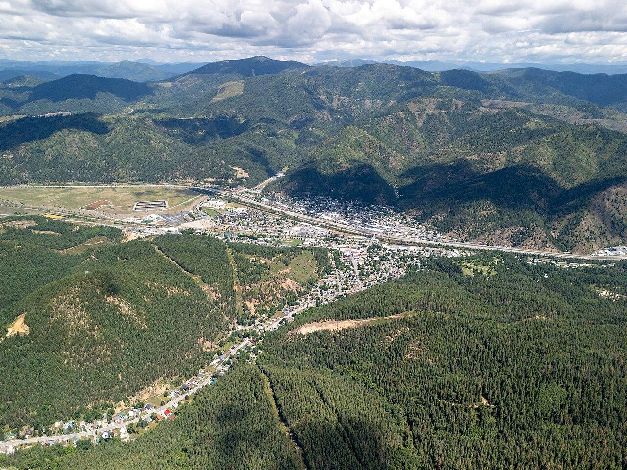 Drone View from Kellogg, Idaho