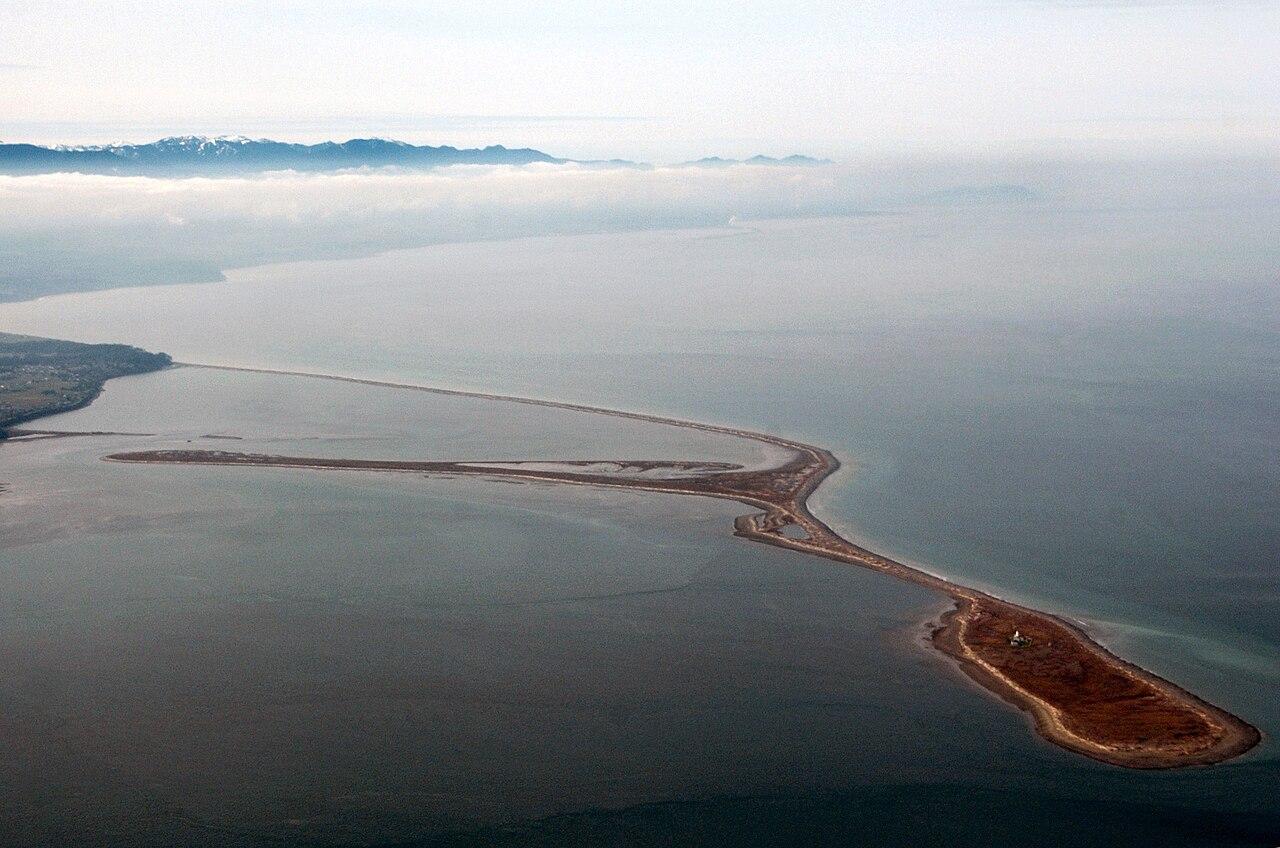 View of Dungeness Spit WA Taken From the Air