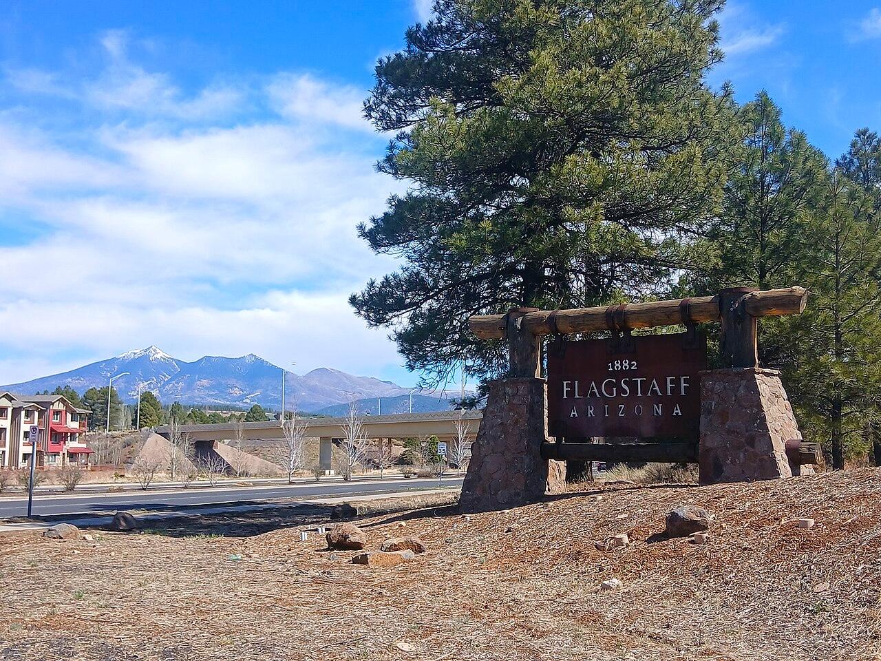 Flagstaff, Arizona, looking north at the San Fransisco Peaks