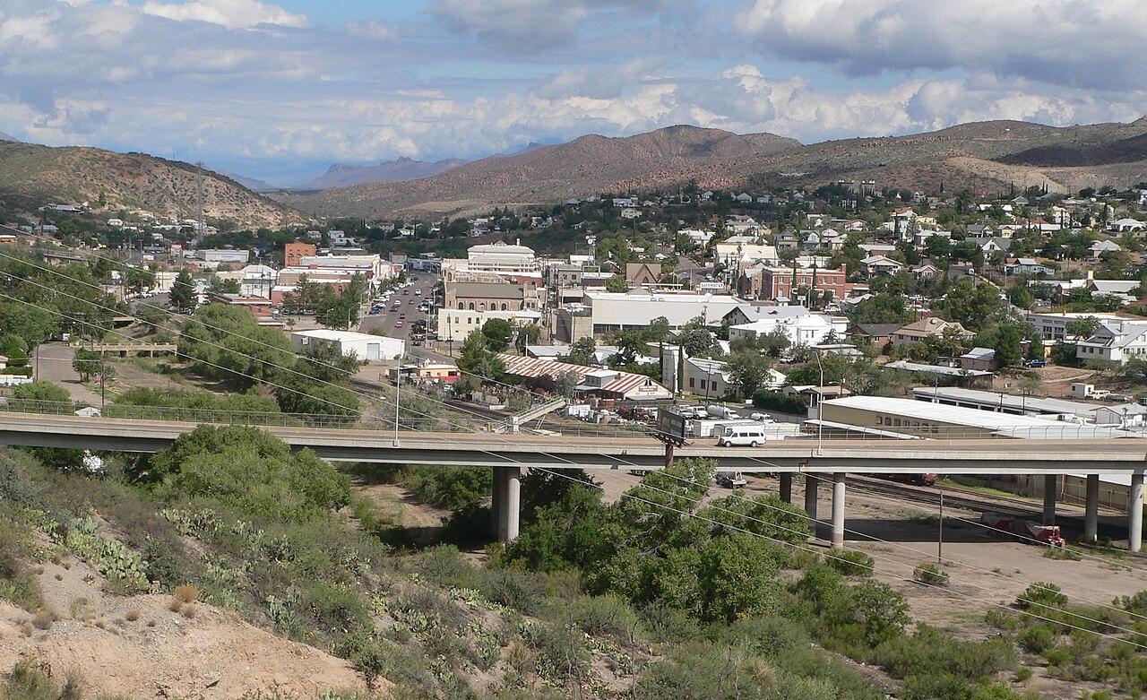 Globe, Arizona, seen looking northwest from the Santa Cruz de Globe, on a hill off Ruiz Canyon Road.