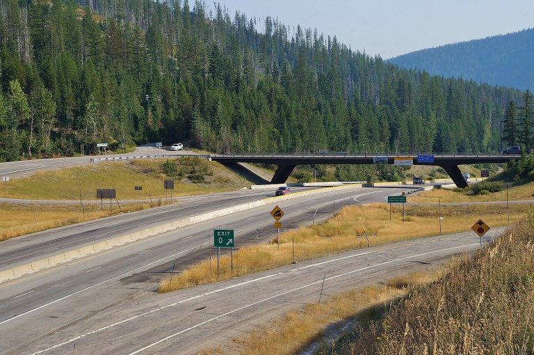I-90 Eastbound at Lookout Pass on the Idaho-Montana Border