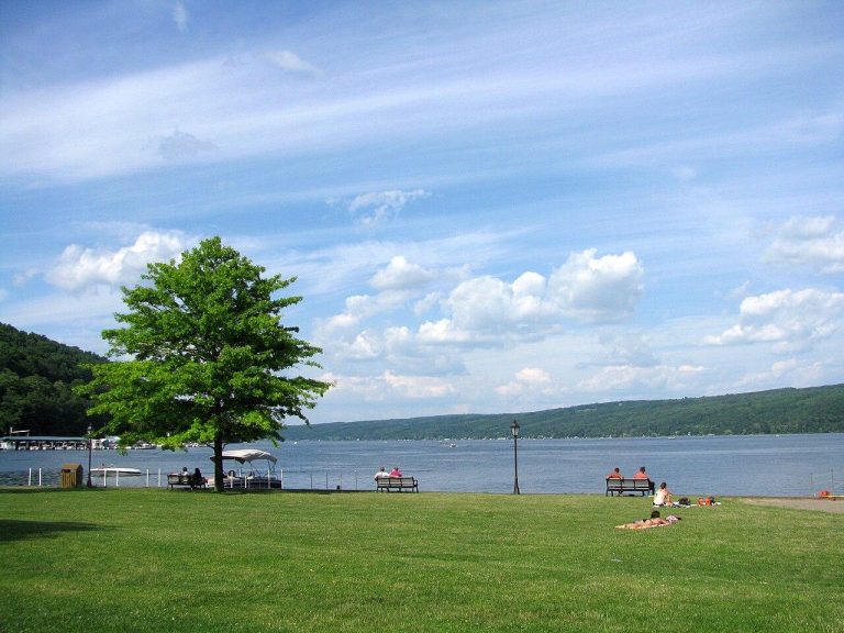Keuka Lake from Depot Park in Hammondsport, New York