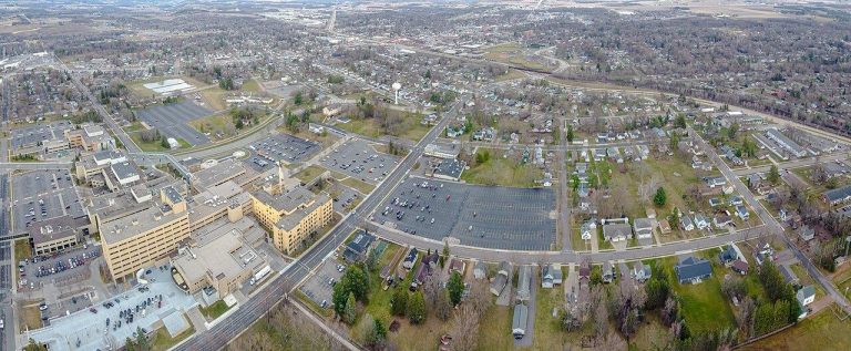 A view of Marshfield from the sky.