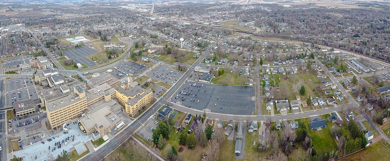 A view of Marshfield from the sky.