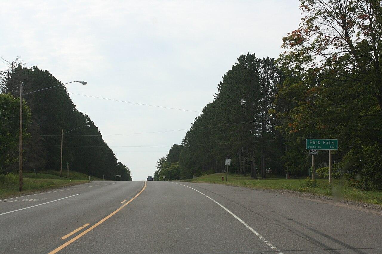 Highway sign of Park Falls