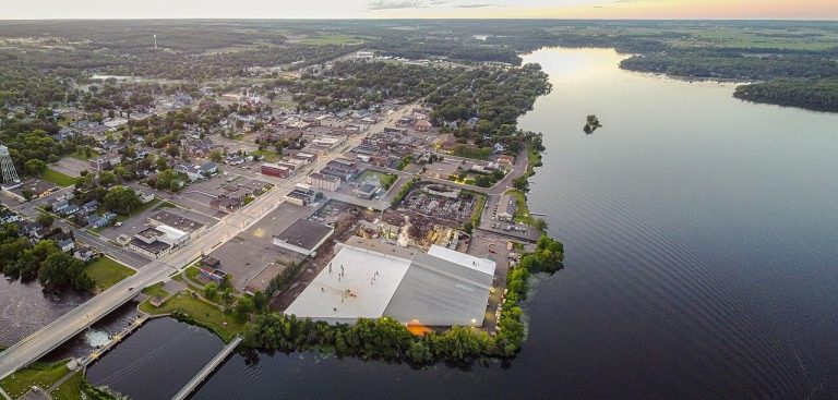 View of Rick Lake from the sky.