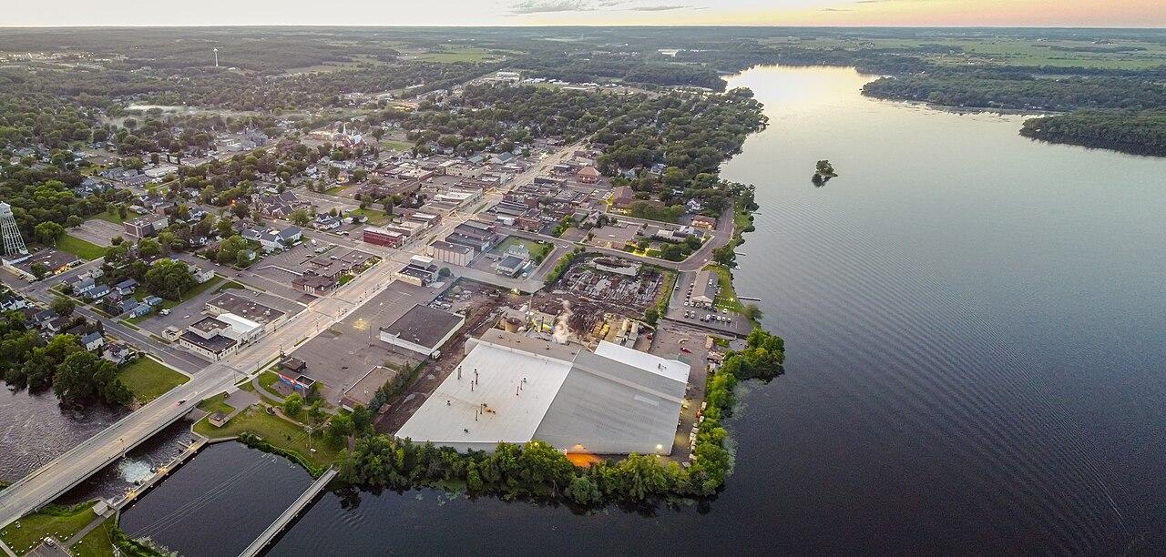 View of Rick Lake from the sky.