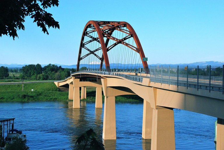 The second Sauvie Island Bridge (near Portland, Oregon).