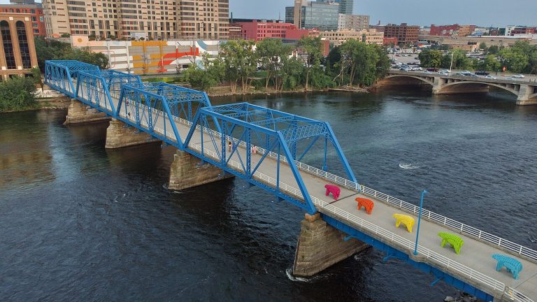 The Blue Bridge in Grand Rapids, Michigan
