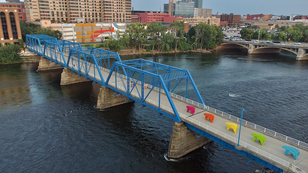 The Blue Bridge in Grand Rapids, Michigan