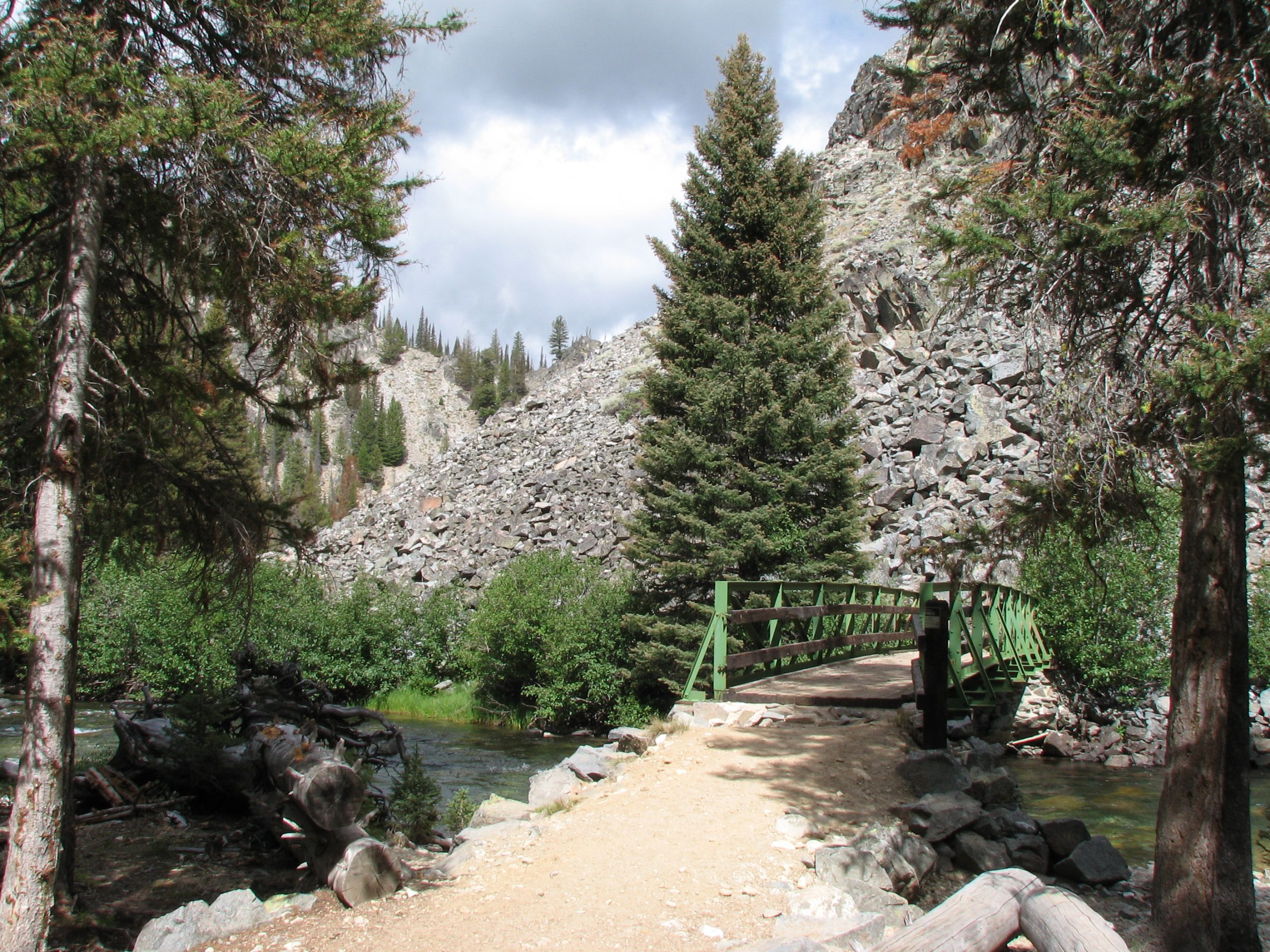 A trail bridge in the Frank Church-River of No Return Wilderness