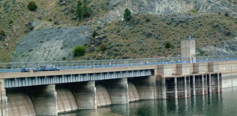 Canyon Ferry Dam viewed from the lake