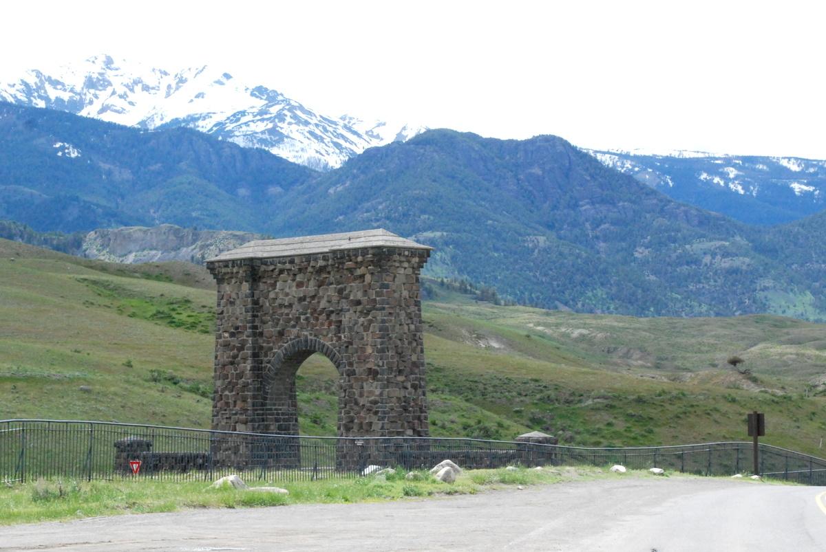Gardiner, MT - Yellowstone, National Park - North Entrance - Roosevelt Arch