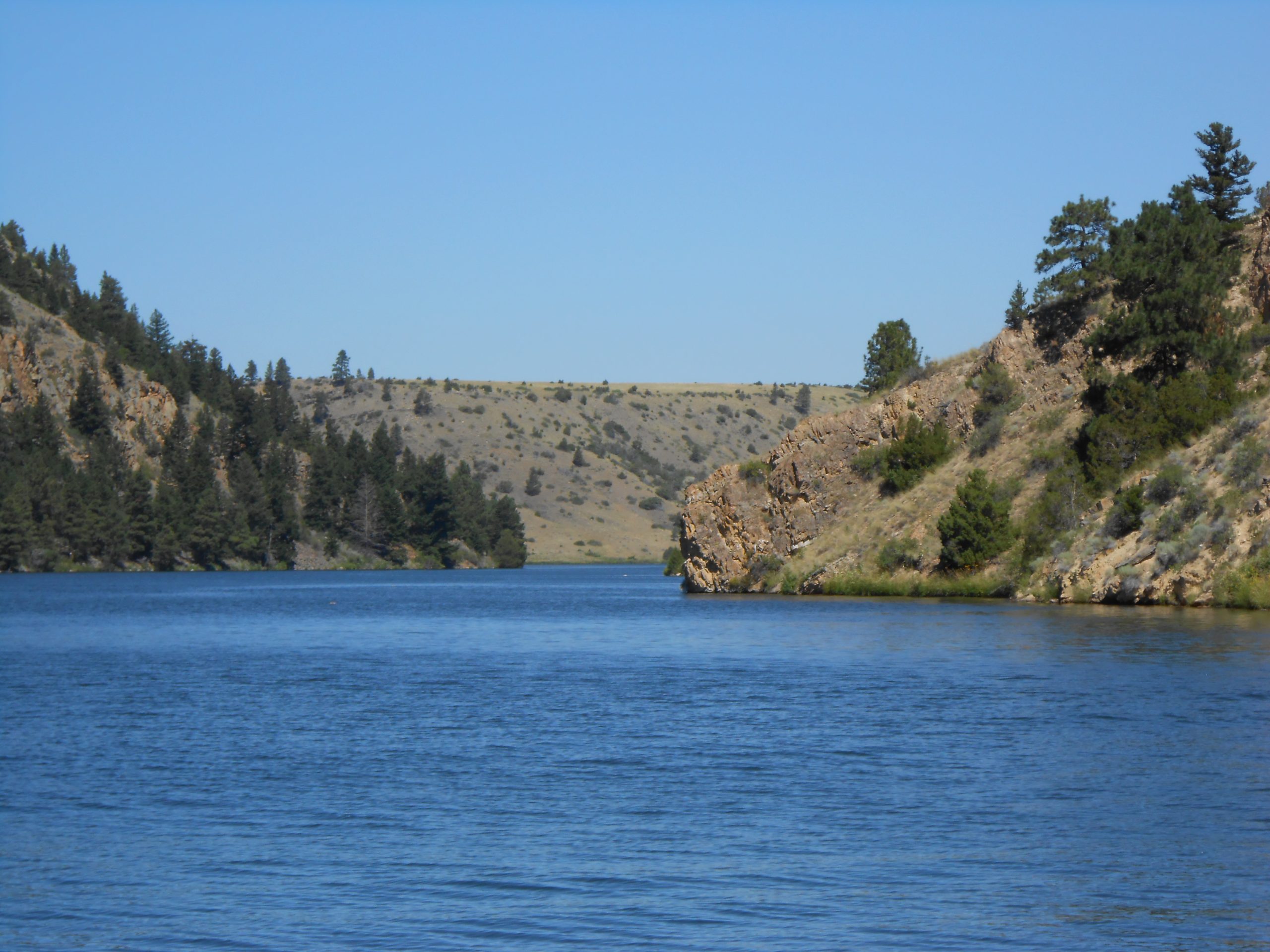The Missouri River flowing through Gates of the Mountains