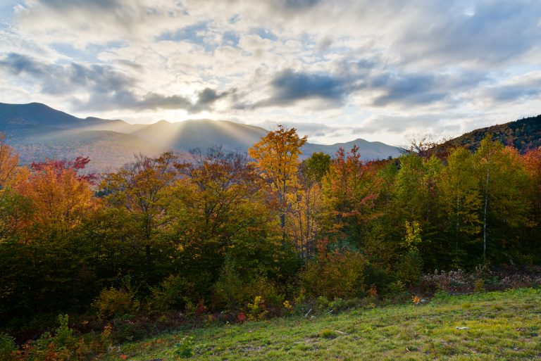 Autumn view from Hancock Overlook on the Kancamagus Highway