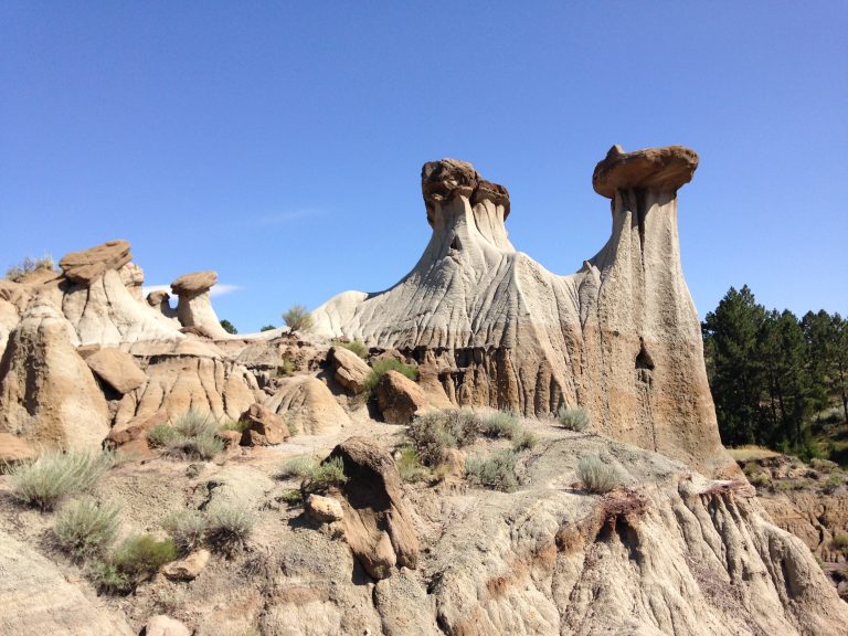 Badlands formations in Makoshika State Park
