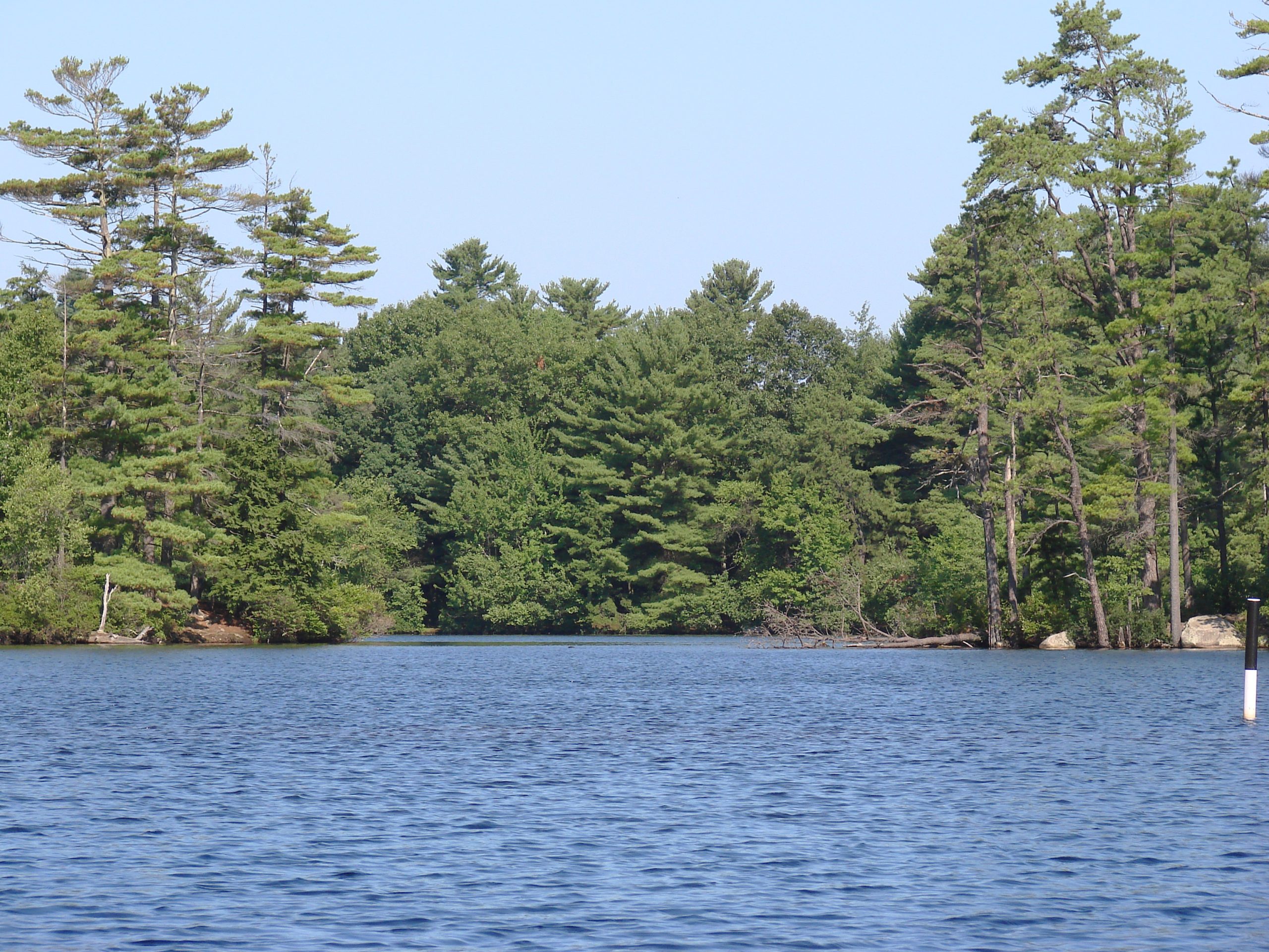 Pawtuckaway Lake with wooded islands