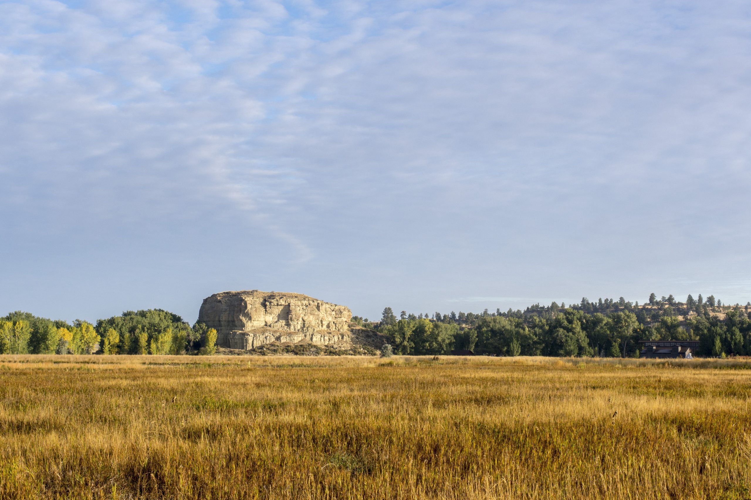 Pompeys Pillar National Monument above the Yellowstone River corridor