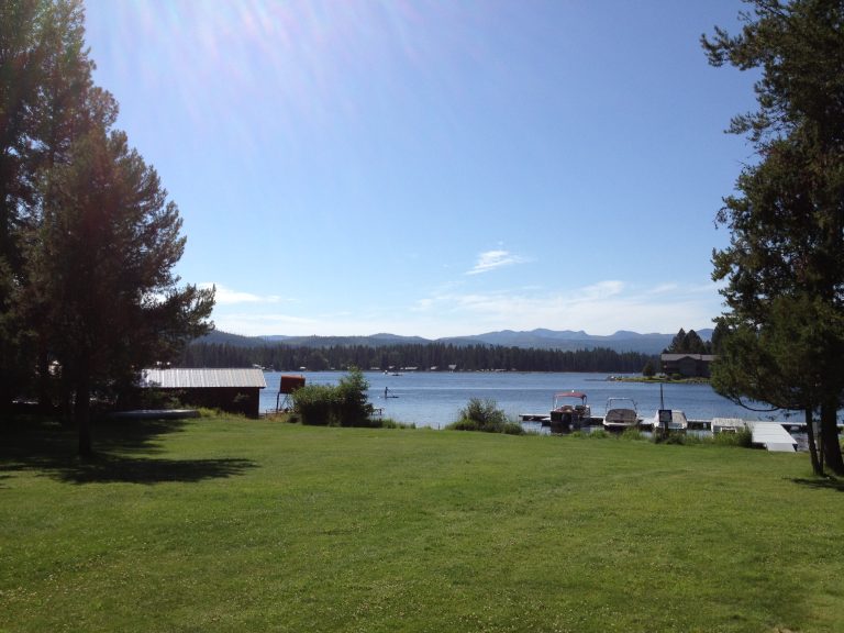 Seeley Lake and its forested shoreline