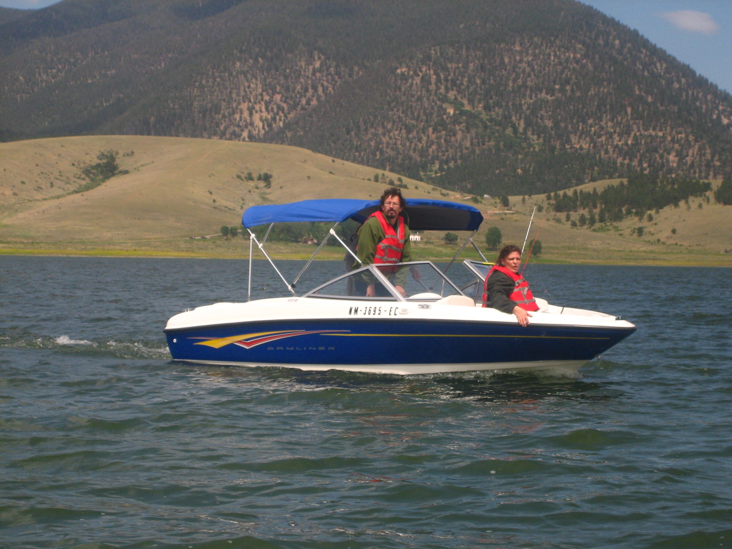 Boating on Eagle Nest Lake in New Mexico