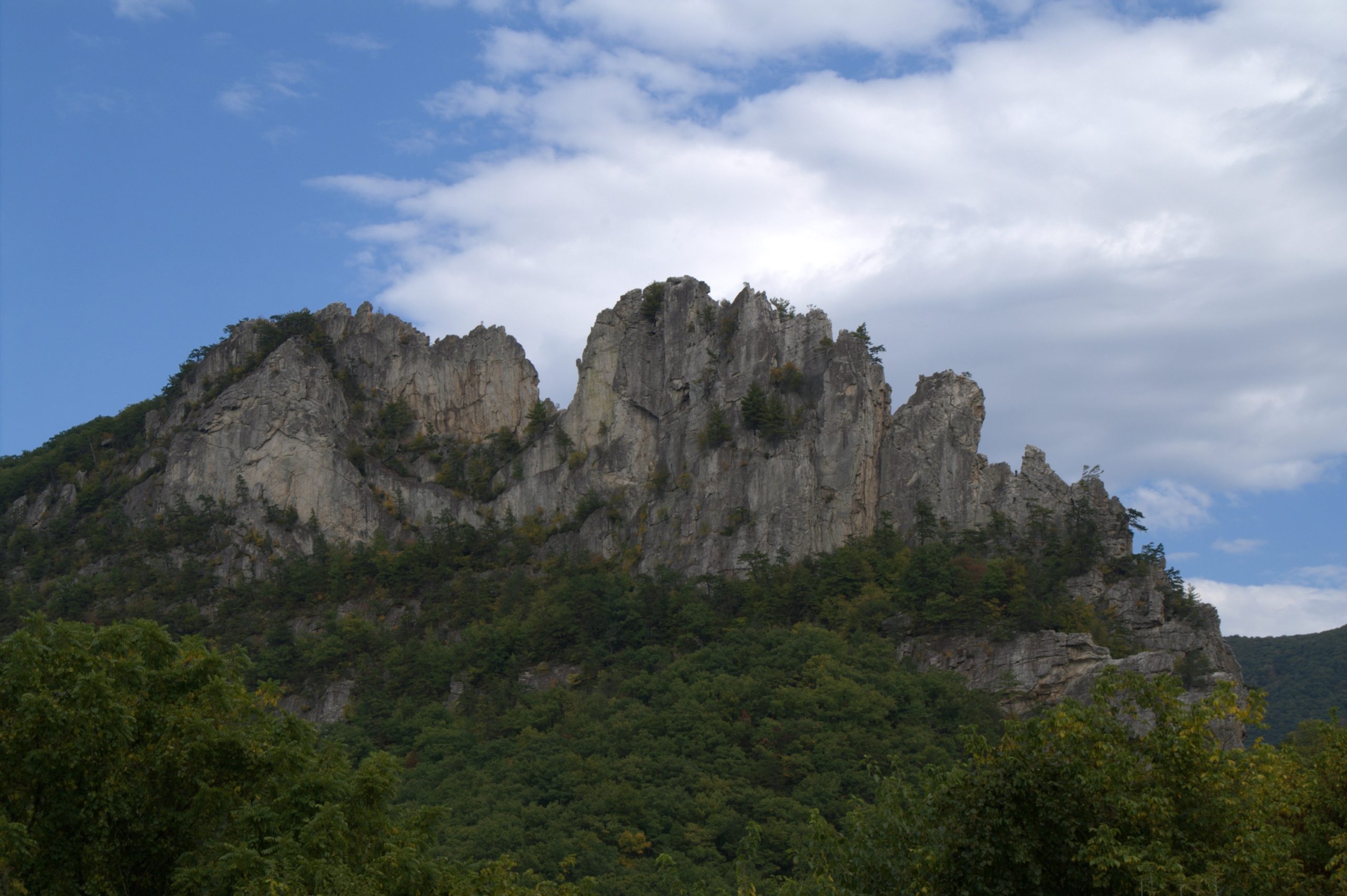 Seneca Rocks outdoor landscape in West Virginia