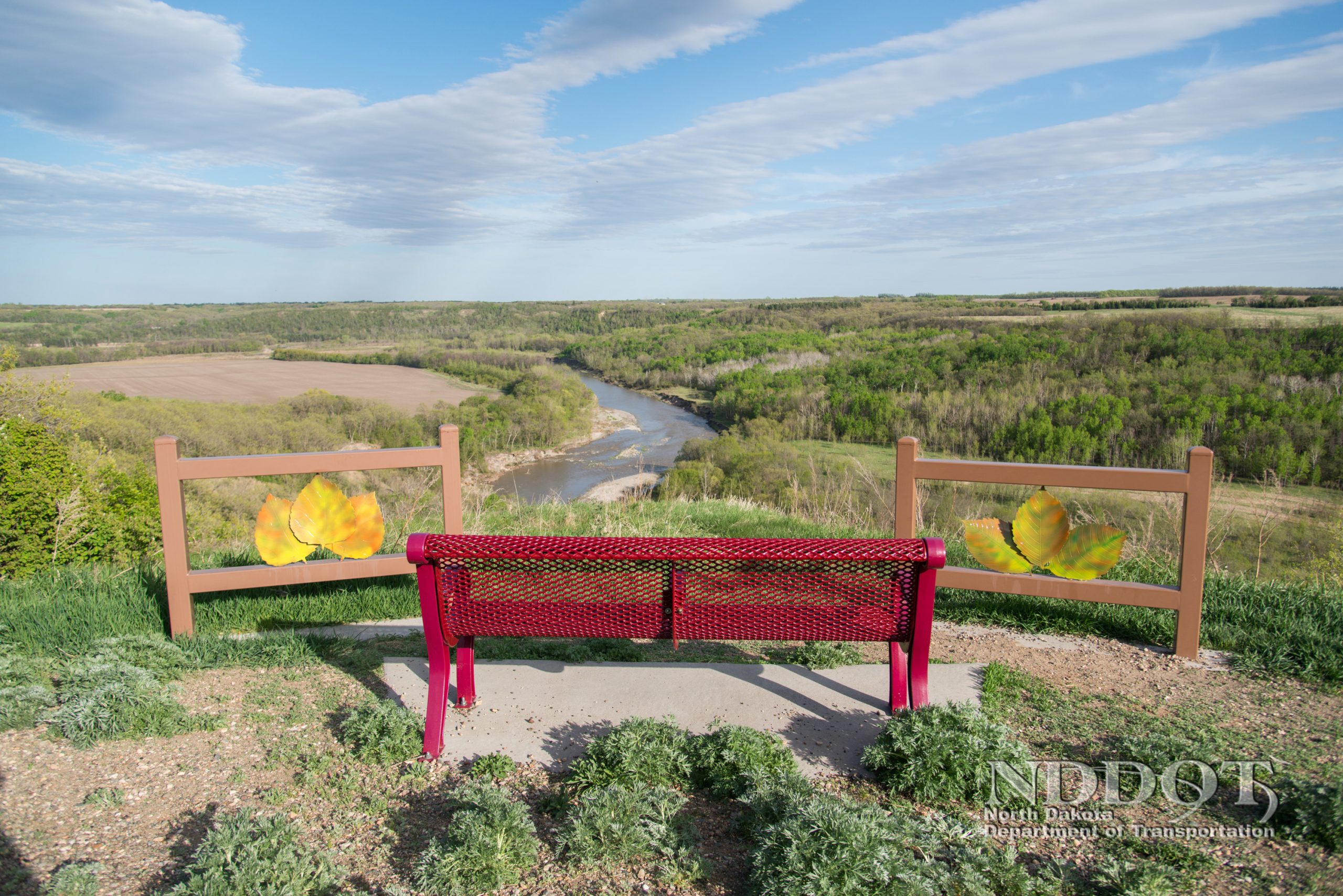 Outdoor landscape at Pembina Gorge State Park in North Dakota